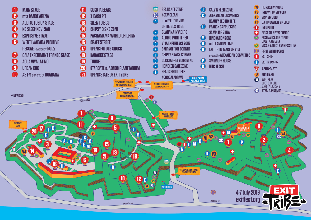 2024 Exit Festival Map